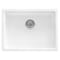 Ruvati 24" Fireclay Undermount / Drop-in Topmount Kitchen Sink Sgl Bowl, Wht RVL2420WH - alternate 1